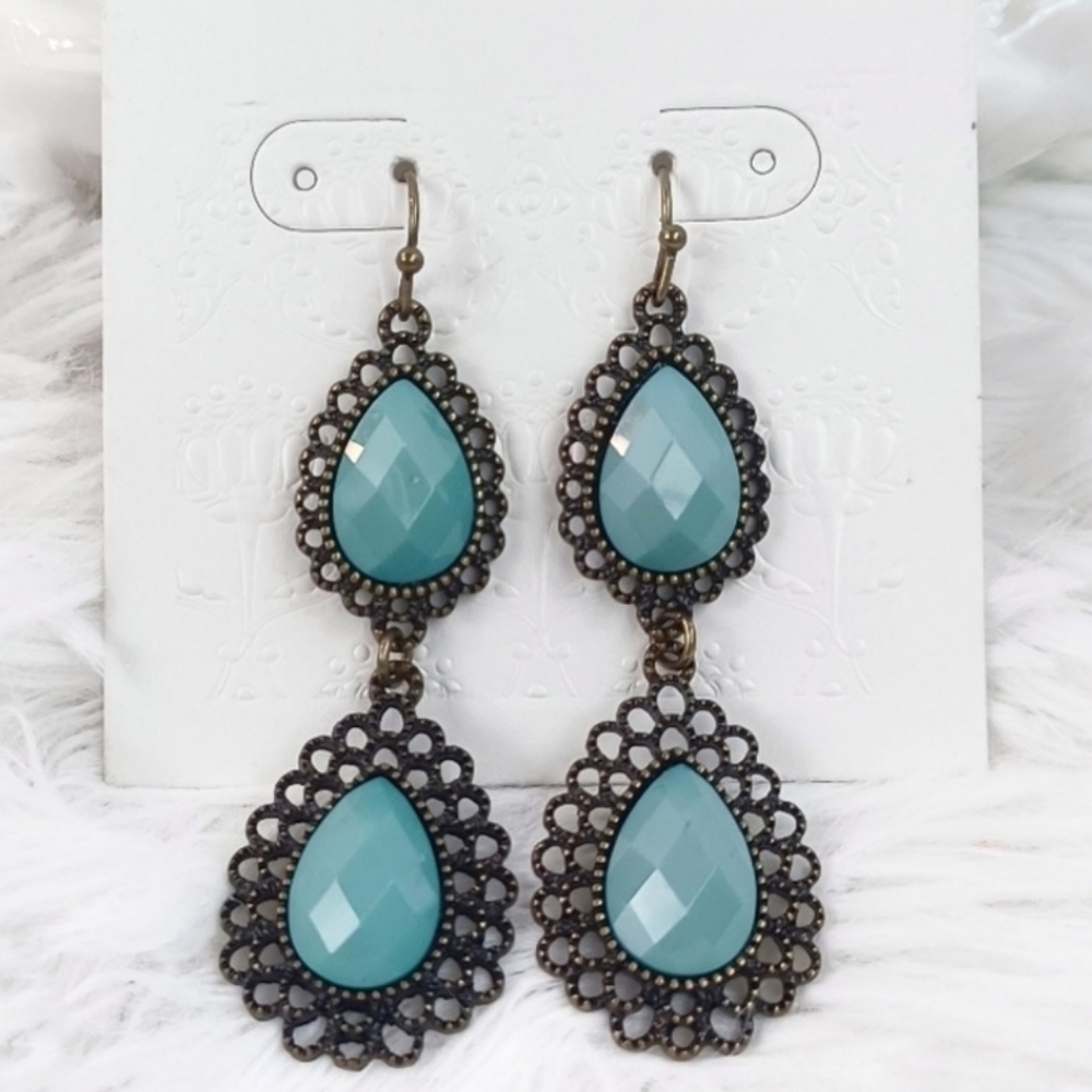 Target Brand Blue Dangle Earrings